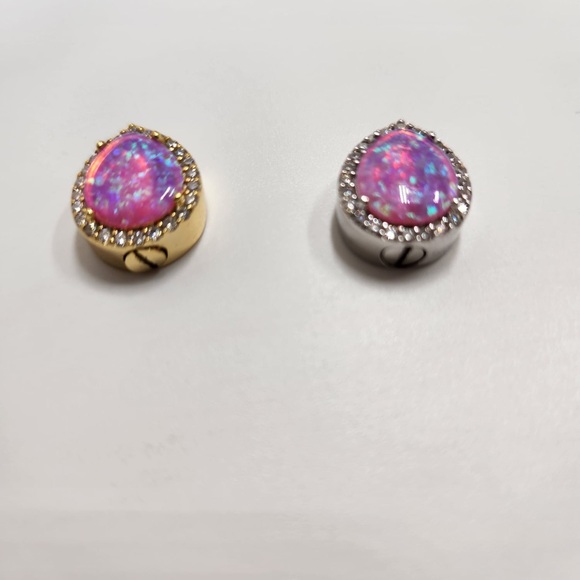 14k VVS Diamond Moissanite Teardrop Natural Opal Urn Pendant Necklace for Ashes - Picture 3 of 4